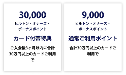 ヒルトンアメックスのキャンペーン
